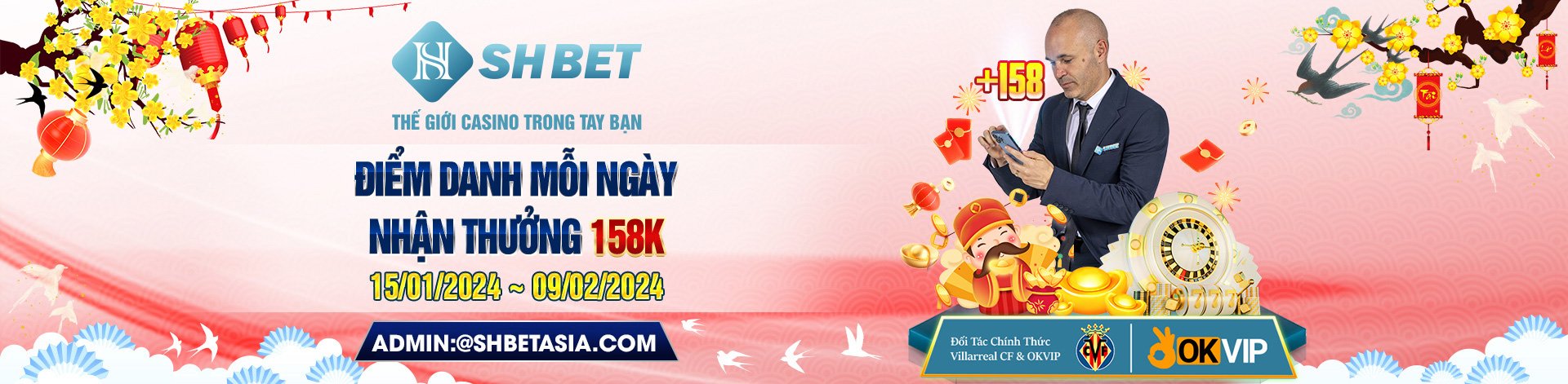 banner shbet điểm danh thưởng mỗi ngày